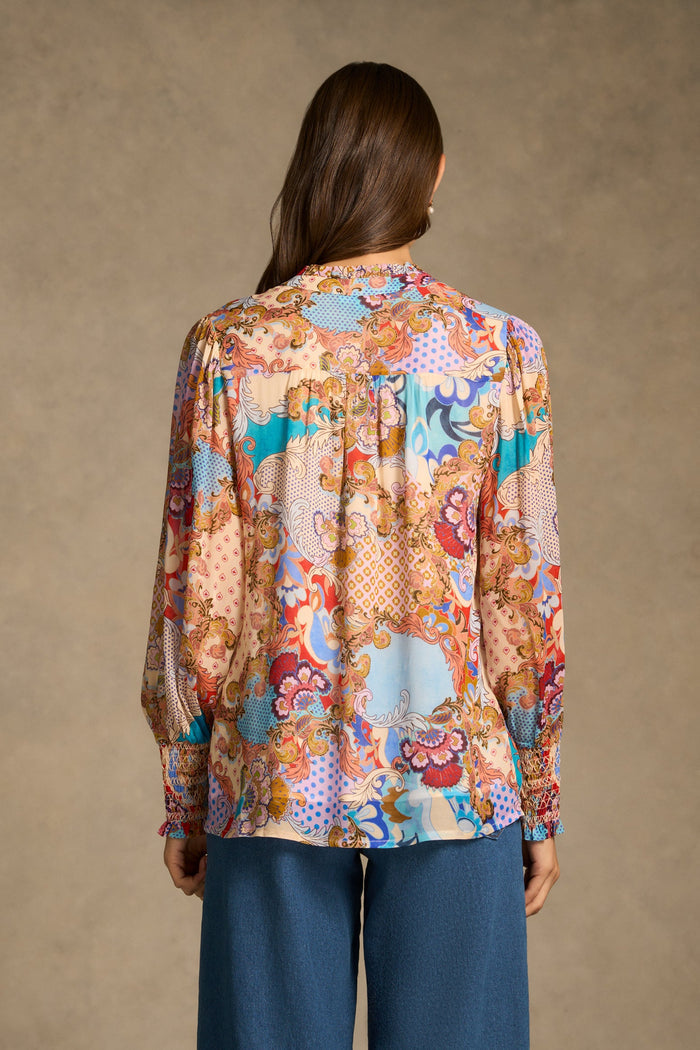 Celeste Georgette Blouse - Rococo Reverie Print