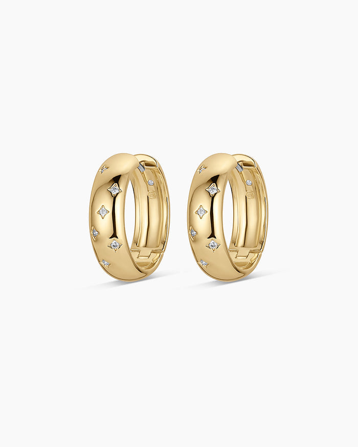 Celeste Hoops || option::18K Gold Plated