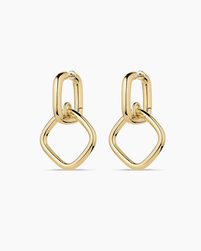 Charlie Drop Hoops || option::18K Gold Plated
