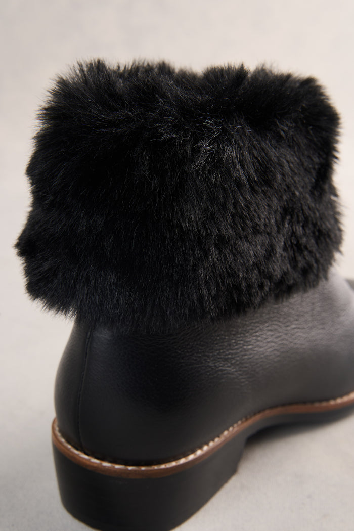 Claire Zip Front Boot - Black