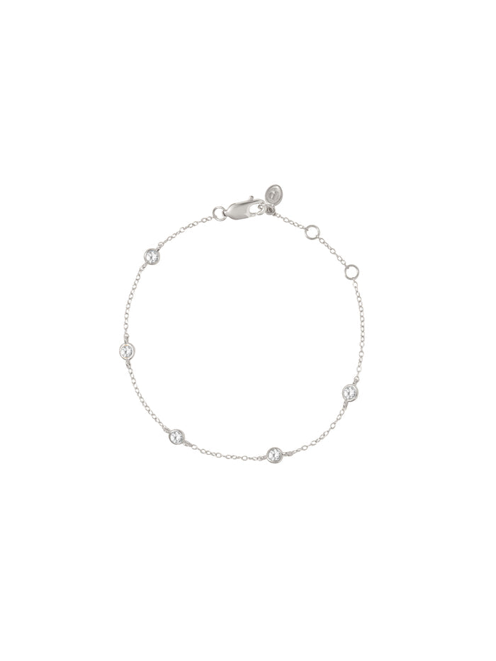 CLEMENCE BRACELET IN LAB WHITE SAPPHIRE, STERLING SILVER