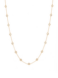 CLEMENCE NECKLACE IN 1.50 CTS LAB WHITE SAPPHIRE, 18K GOLD VERMEIL
