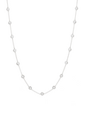 CLEMENCE NECKLACE IN 1.50 CTS LAB WHITE SAPPHIRE, STERLING SILVER