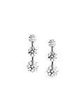 COLETTE 3-STONE DROP EARRINGS IN MOISSANITE, STERLING SILVER