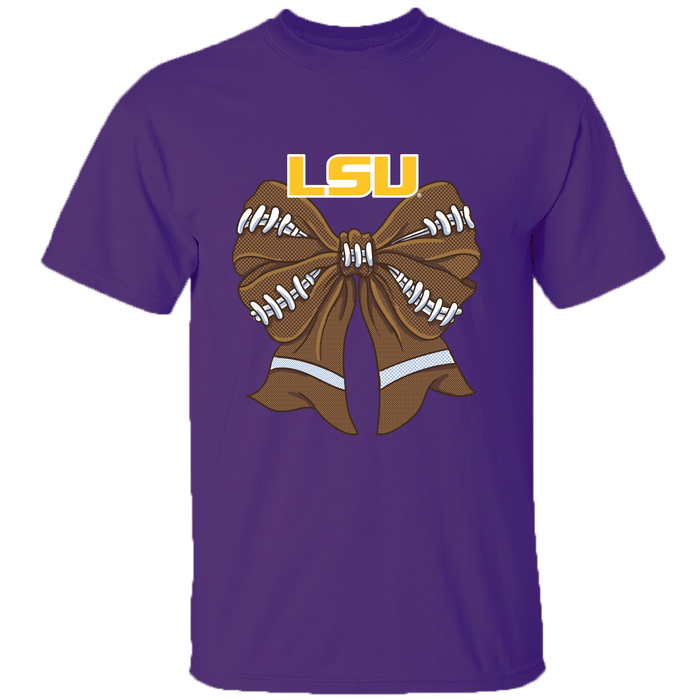 COLLEGE- LSU - 4 - LSU FOOTBALL BOW - PURPLE