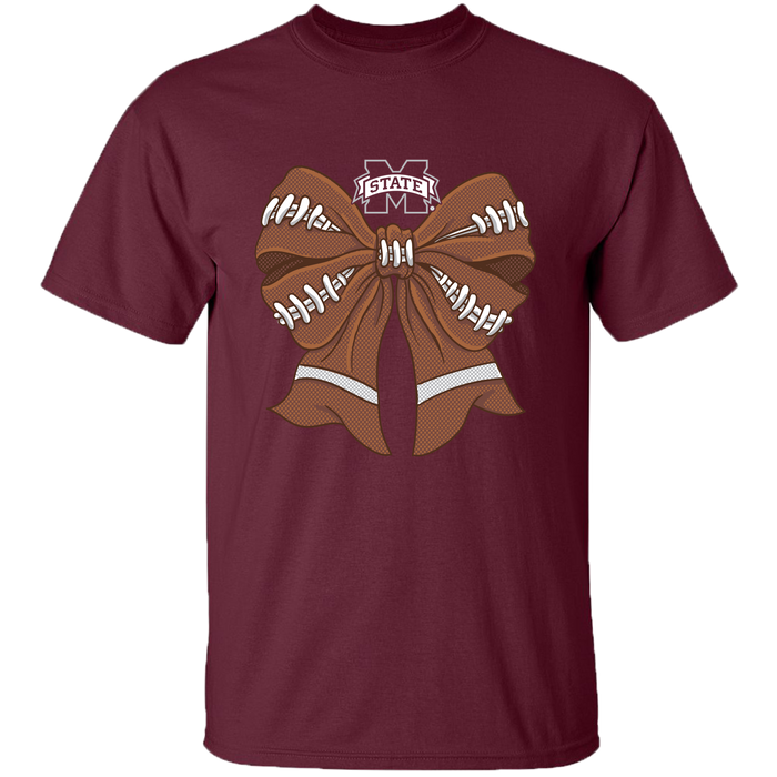 COLLEGE- MSU - 4 - MSU FOOTBALL BOW - MAROON