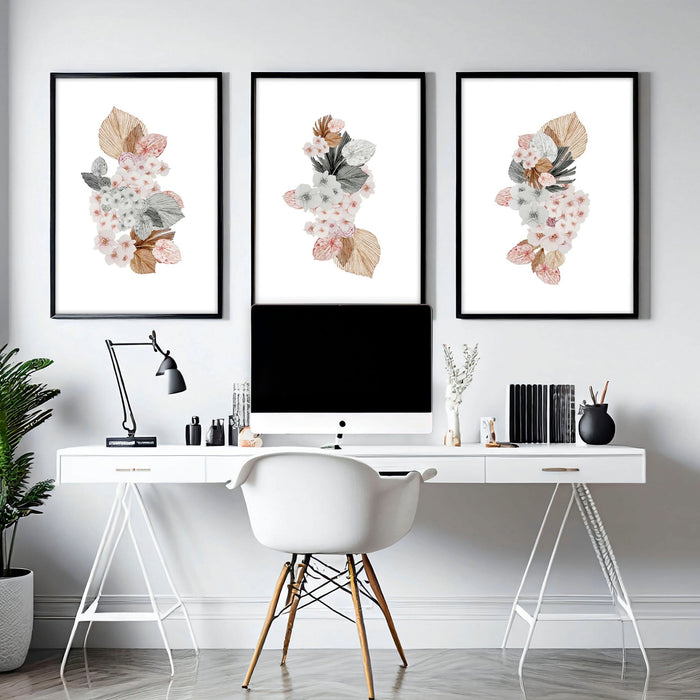 Colorful painting for wall | set of 3 wall art prints for office