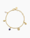 Connection Mini Charm Bracelet || option::18K Gold Plated
