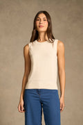 Cotton Knit Tank - Vanilla