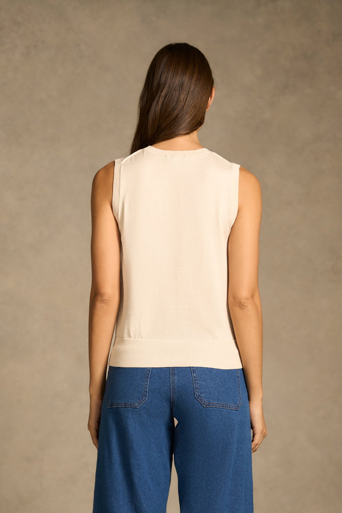 Cotton Knit Tank - Vanilla