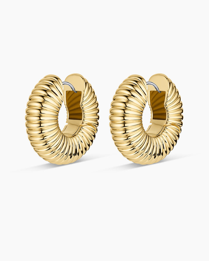 Cress Hoops || option::18K Gold Plated