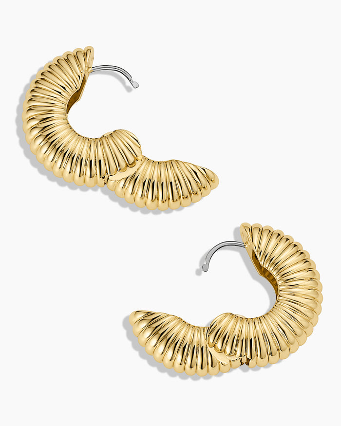 Cress Hoops || option::18K Gold Plated