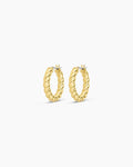 Crew Hoops Twisted 18K Gold Plated hoops || option::18K Gold Plated