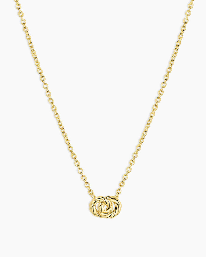 Crew Interlocking Necklace || option::18K Gold Plated