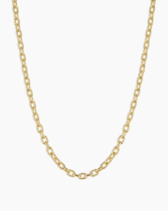 Crew Mini Link Necklace || option::18K Gold Plated