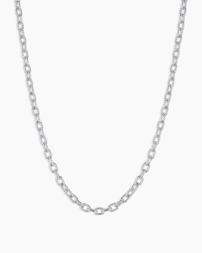 Crew Mini Link Necklace || option::Silver Plated