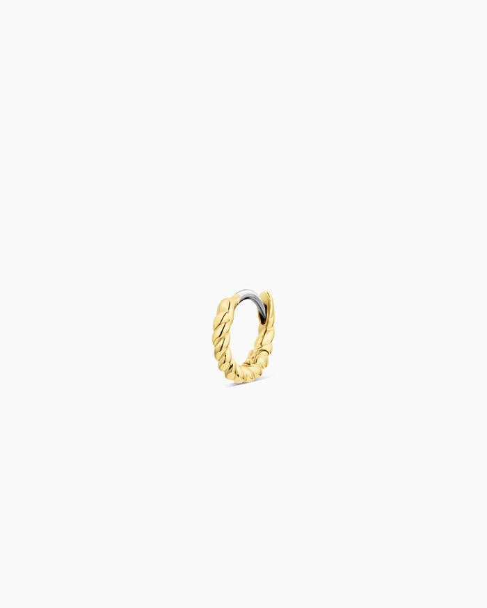 Crew Charm Huggie || option::18K Gold Plated