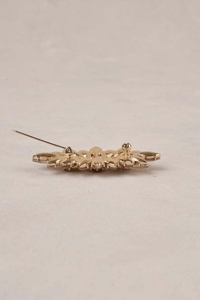 Crystal Brooch - Champagne