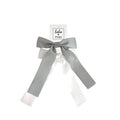 DDS-5195 Satin Double Bow Grey/White