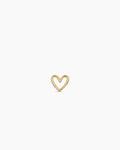 Delicate Heart Carabiner Charm || option::18K Gold Plated