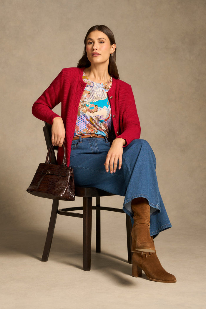 Double Layer Long Sleeve T-Shirt - Rococo Reverie Print