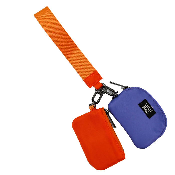 DP-8162 Orange/Purple Lulu Mac Double Pouch Wristlets