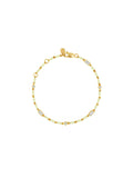 ENAMEL MOISSANITE BRACELET IN BEURRE, 18K GOLD VERMEIL