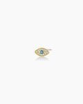 Evil Eye Charm Stud || option::18K Gold Plated, Evil Eye