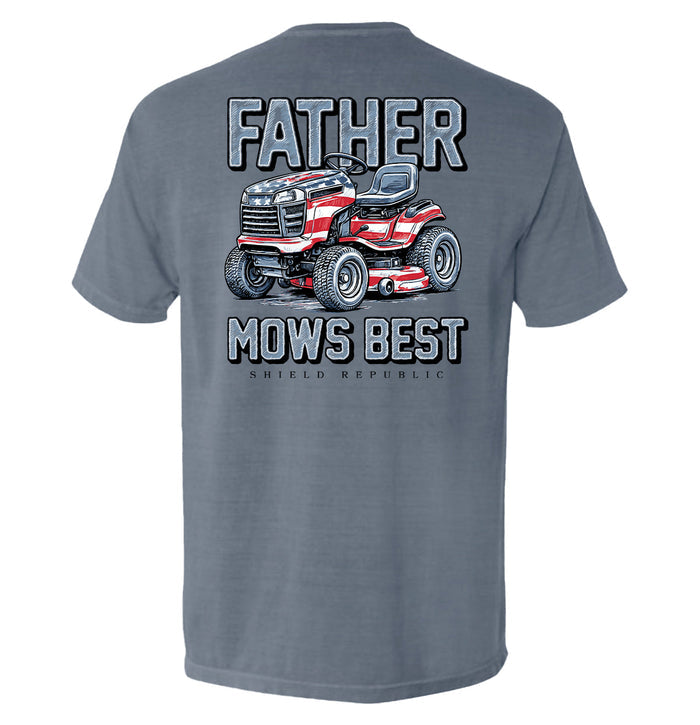 Father Mows Best Stars and Stripes