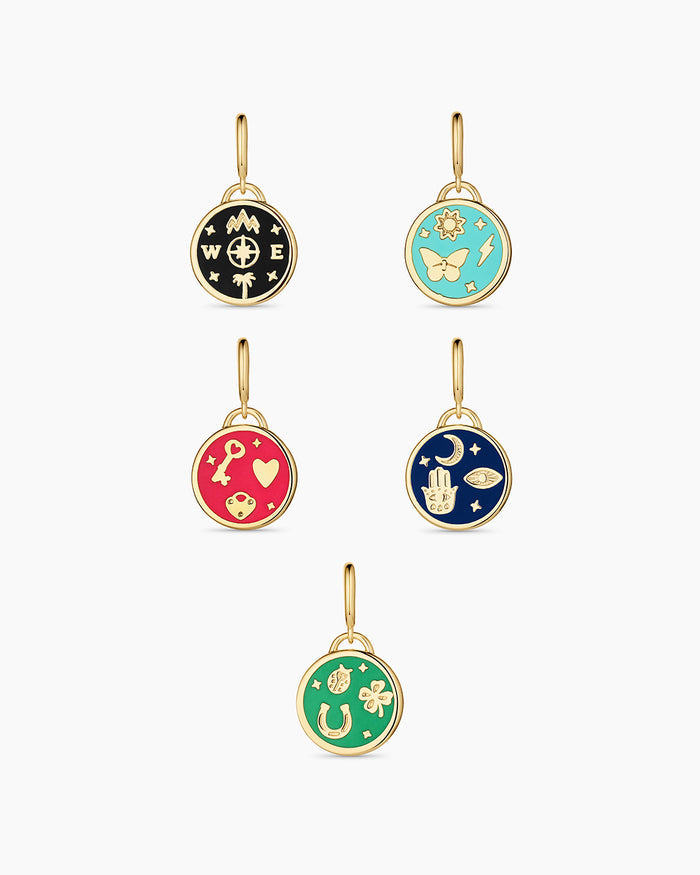 All enamel coin charms