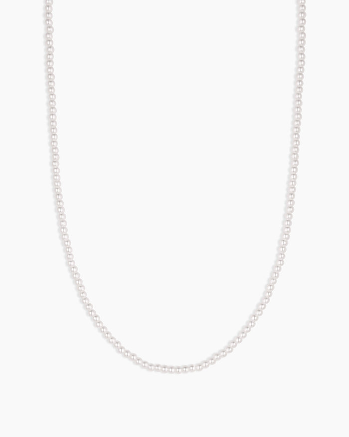 Finley Mini Pearl Necklace || option::18K Gold Plated