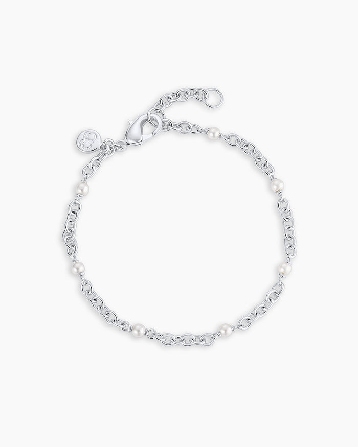 Finley Pearl Dot Bracelet || option::Silver Plated