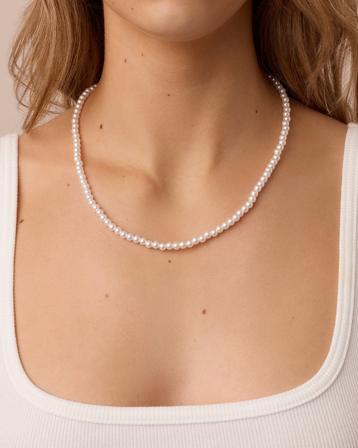 Finley Pearl Necklace || option::18K Gold Plated