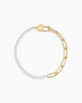Florence Pearl Chain Bracelet || option::18K Gold Plated