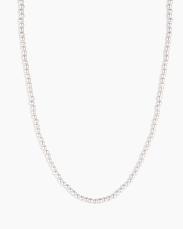 Florence Pearl Necklace || option::18K Gold Plated