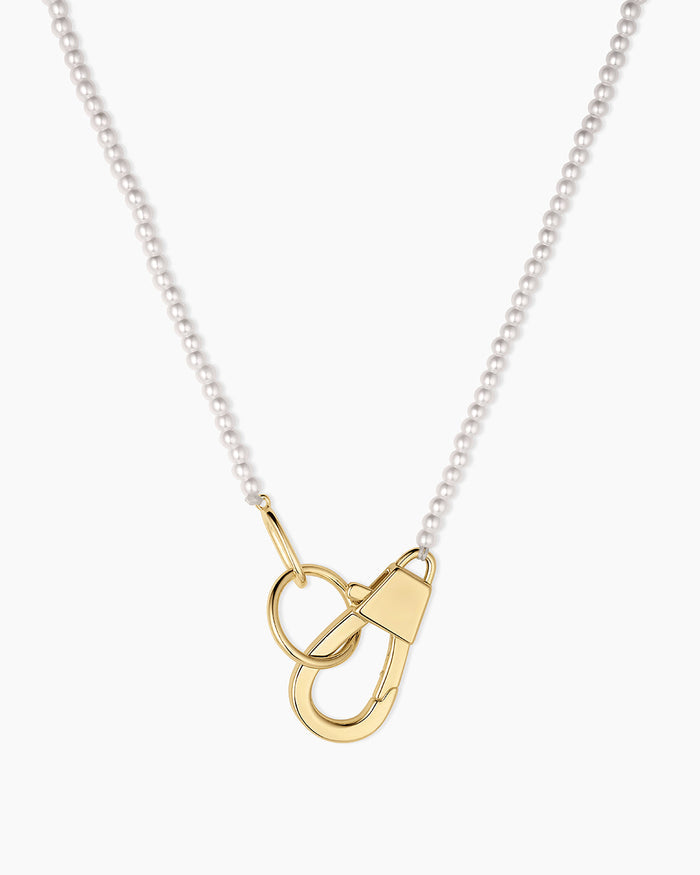 Florence Pearl Necklace || option::18K Gold Plated