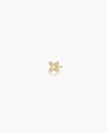 Flower Charm Stud || option::18K Gold Plated, Flower