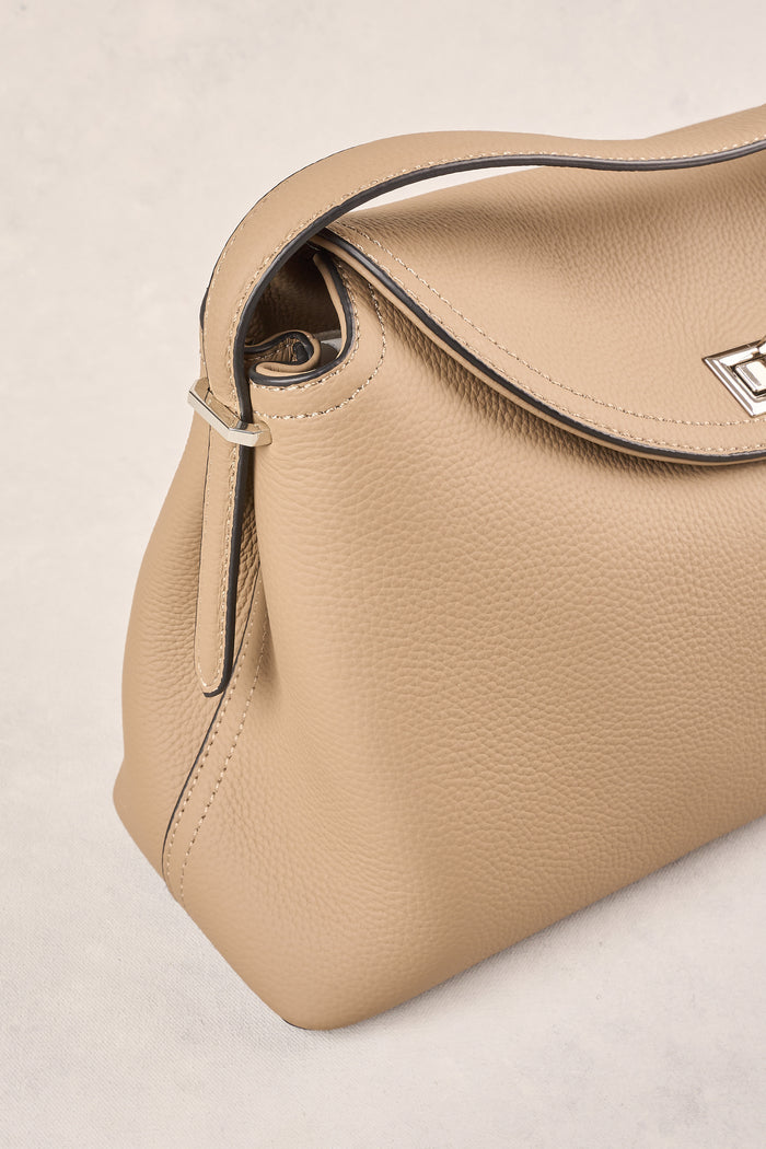 Folded Shoulder Bag - Taupe