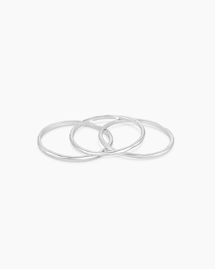 G Ring set || option::Silver Plated