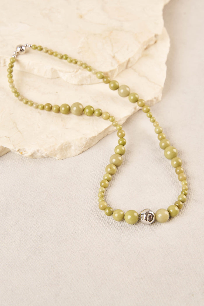 Graduate Bead Necklace - Sage