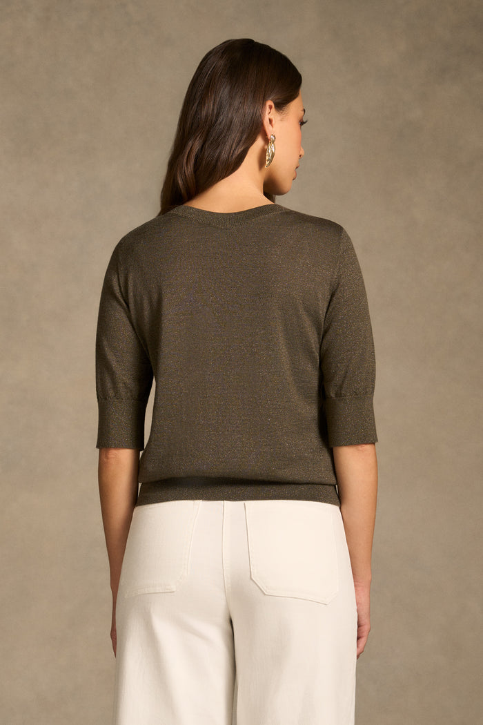 Half Sleeve Wool Knit - Olive