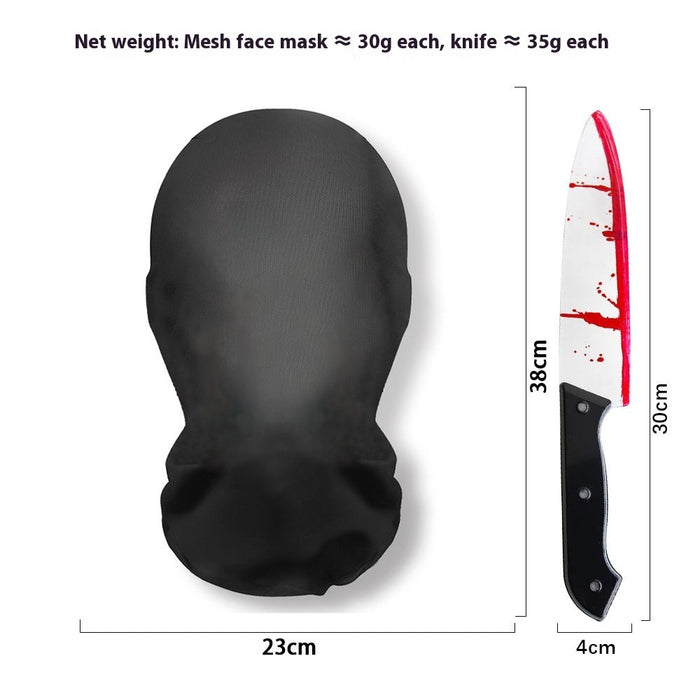 Full Face Black / Including Silver Sharp Knife