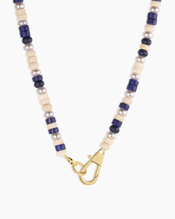 Harbor Statement Necklace || option::18K Gold Plated, Lapis