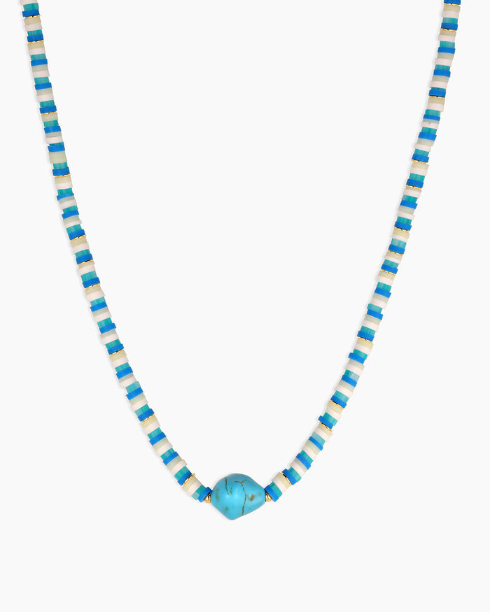 Harbor Turquoise Necklace || option::18K Gold Plated