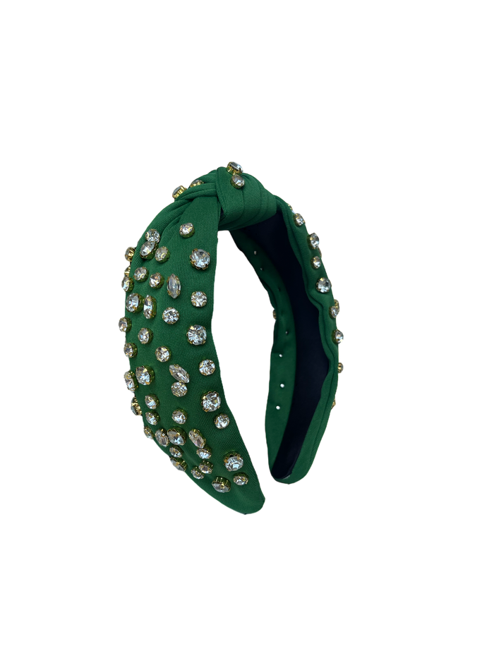 HB-9213 Clear Top Knot Headband Green
