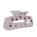 HCR-12M Large Rectangle Hair Clip- Cherry