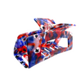 HCR-12M Large Rectangle Hair Clip-Red Wht Blue