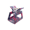 HCS-14M Small Square Hair Clip-Pink Navy Grey