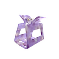 HCS-14M Small Square Hair Clip-Purple White