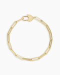Heart Padlock Bracelet || option::18K Gold Plated